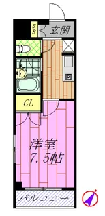 リリーパレスナルシマIII【7階】の間取り