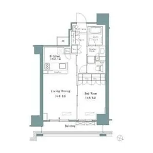 パークアクシスうつぼ公園【9階】の間取り