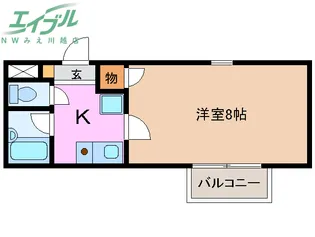 プロミネント川越富洲原【1階】の間取り