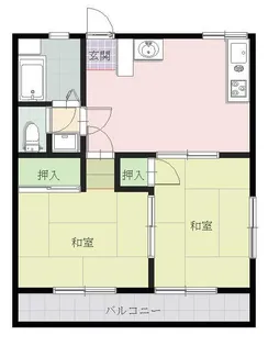 ハイツ宮ノ下【2階】の間取り