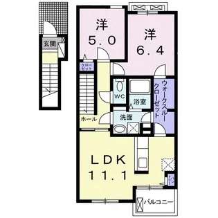 堀内リバーサイドレジデンスII【2階】の間取り