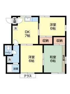 タウニィ八橋A【1階】の間取り