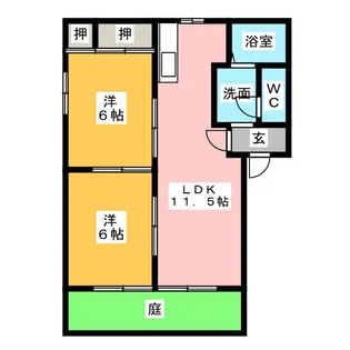 サンヒルズI【1階】の間取り