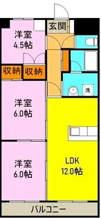 セードルせせらぎ【4階】の間取り