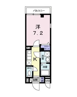 ラ・ペジブル幡ヶ谷【2階】の間取り