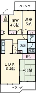 エクセレンス志賀本通【4階】の間取り