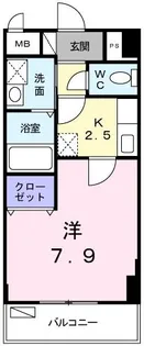 フラットワン【2階】の間取り