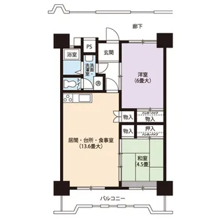 UR都通【2階】の間取り