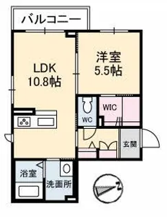 ラ・ベル・デ・ジュール【2階】の間取り