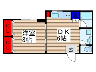 都屋ビル【4階】の間取り