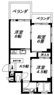 ドミール近松【1階】の間取り