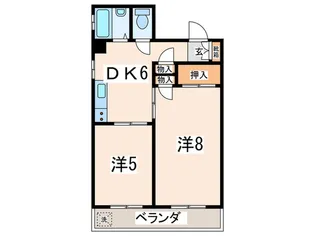 ハイマート富士【4階】の間取り