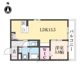 アイル京都山科【2階】の間取り