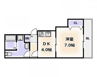 フクエビル【6階】の間取り