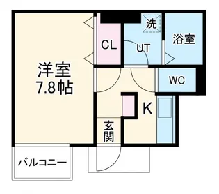 グレース二条【1階】の間取り