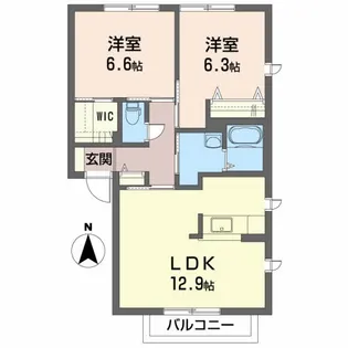 シャーメゾン藤【2階】の間取り