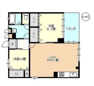 イースト33神宮前【3階】の間取り