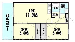 サンライズ須恵【2階】の間取り
