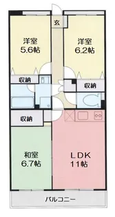 エマーレ光が丘公園【2階】の間取り