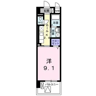 グリシーヌ【5階】の間取り