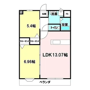 クイーンズヒル【1階】の間取り