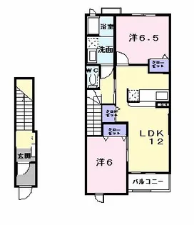 メゾンエクセランD【2階】の間取り
