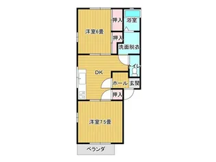 インデペンデントハイツA【2階】の間取り