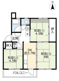 UR小平【5階】の間取り