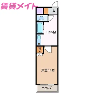 アイルーム四日市白須賀【1階】の間取り