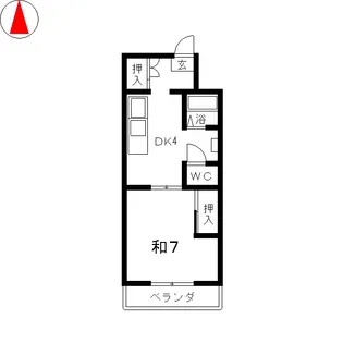 コーポラス新出【1階】の間取り
