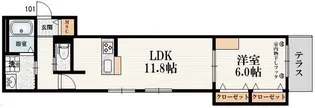 オンズボヌール【1階】の間取り