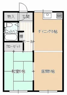 セジュール堀B【1階】の間取り
