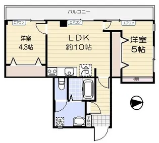 シャトー・ド・シャトン【2階】の間取り
