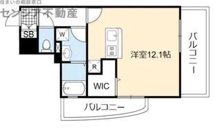 Lasante京橋【6階】の間取り