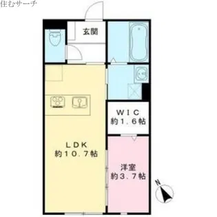 ユアメゾン北浜【1階】の間取り