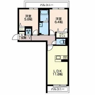 シエロ【3階】の間取り
