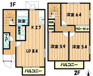 エスタシオン東名 A棟【1階】の間取り