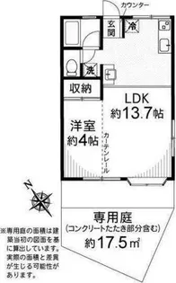 キクラス元住吉【1階】の間取り