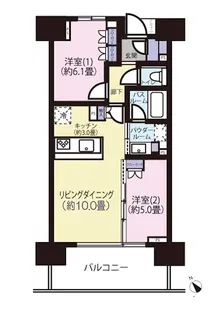 シティハウス成増駅前【13階】の間取り