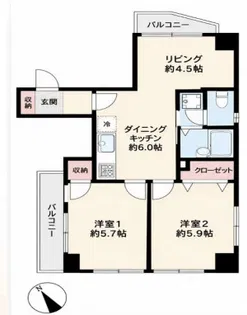 イーグル扇橋【2階】の間取り