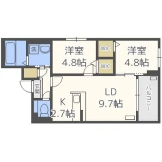 Midtown Terrace N20【5階】の間取り