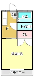 西川原ハイツ【2階】の間取り
