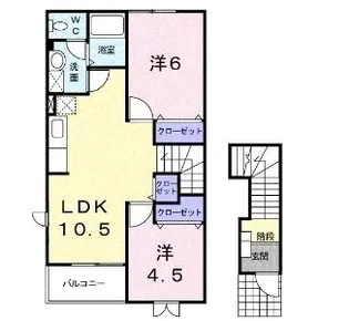 2DKの間取り画像