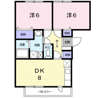 クリアヴィレッジE【2階】の間取り