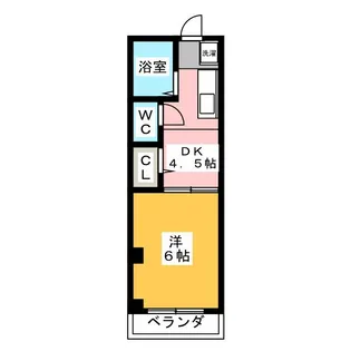 パステール長谷【1階】の間取り