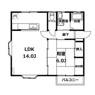 セゾンテルヌマNo.6【1階】の間取り