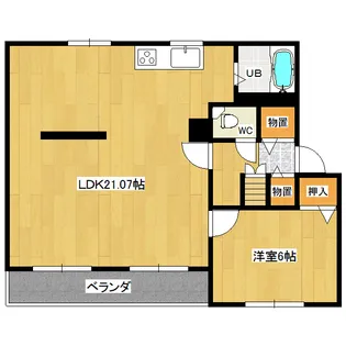クラージュ春光III【5階】の間取り