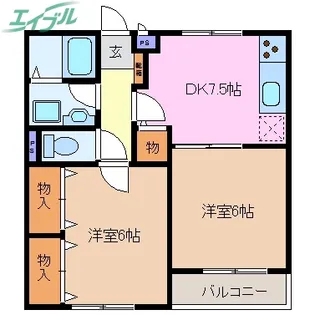 EM・Healthy Villa 松本台セントラル【2階】の間取り