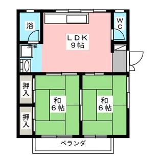 コーポナガタ吉川 B【2階】の間取り