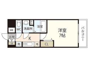 プレサンス広島中央【10階】の間取り